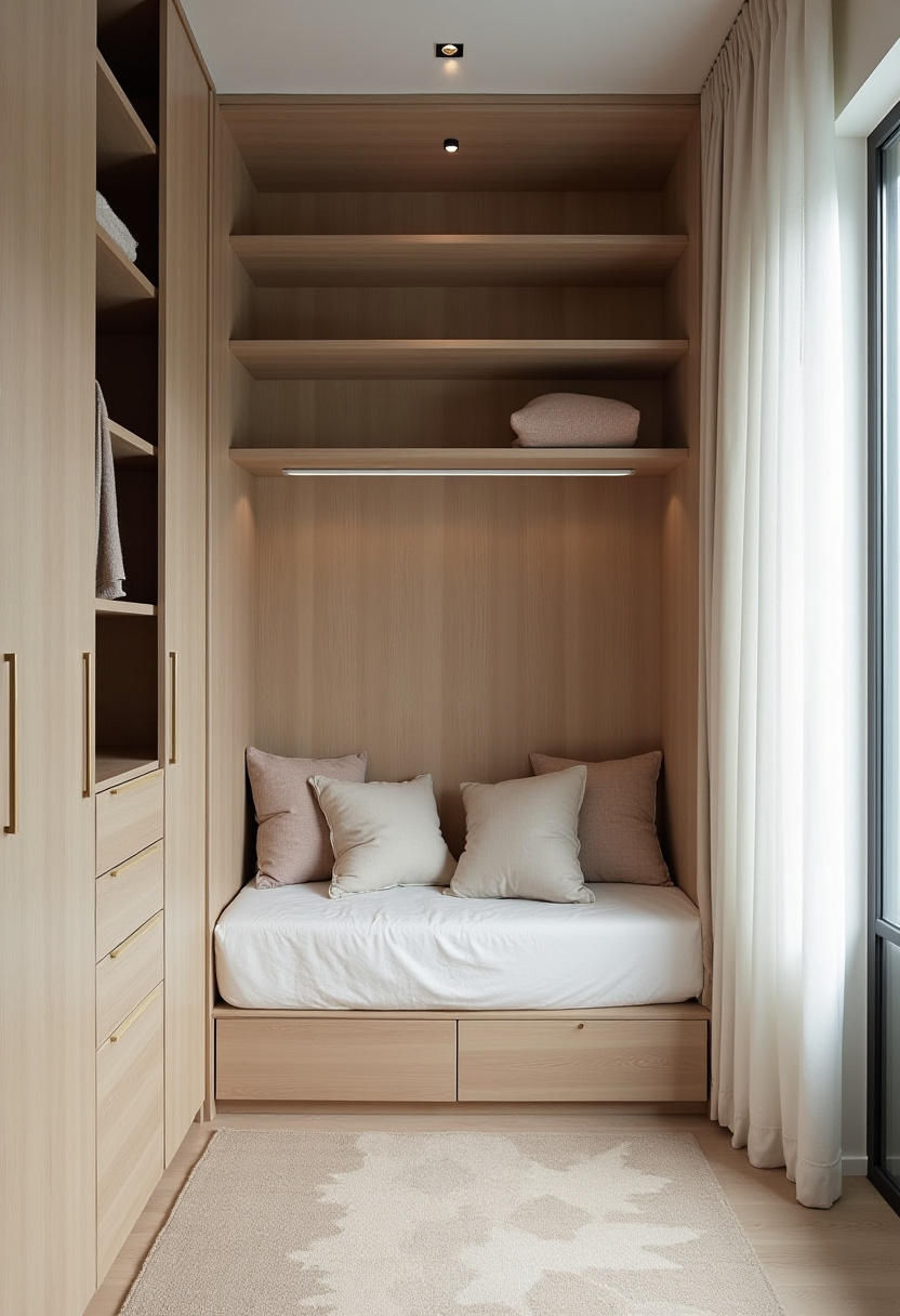 Bed In Closet Aesthetic 1