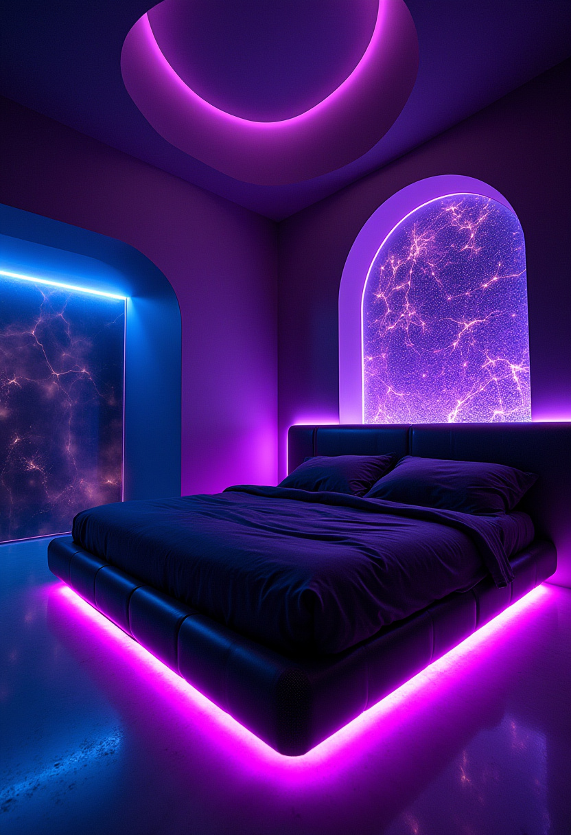 Black And Purple Bedroom Ideas 12