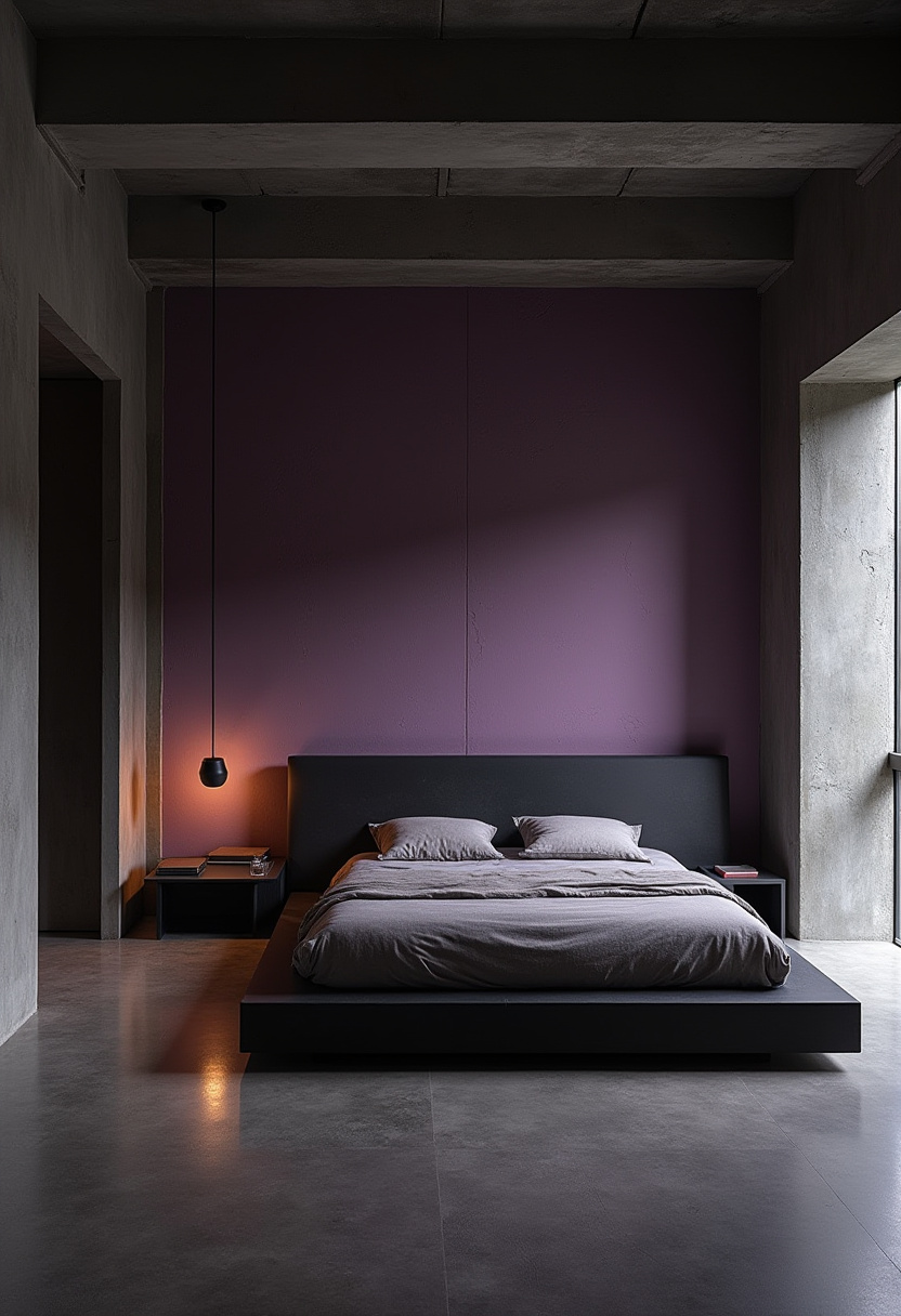 Black And Purple Bedroom Ideas 14