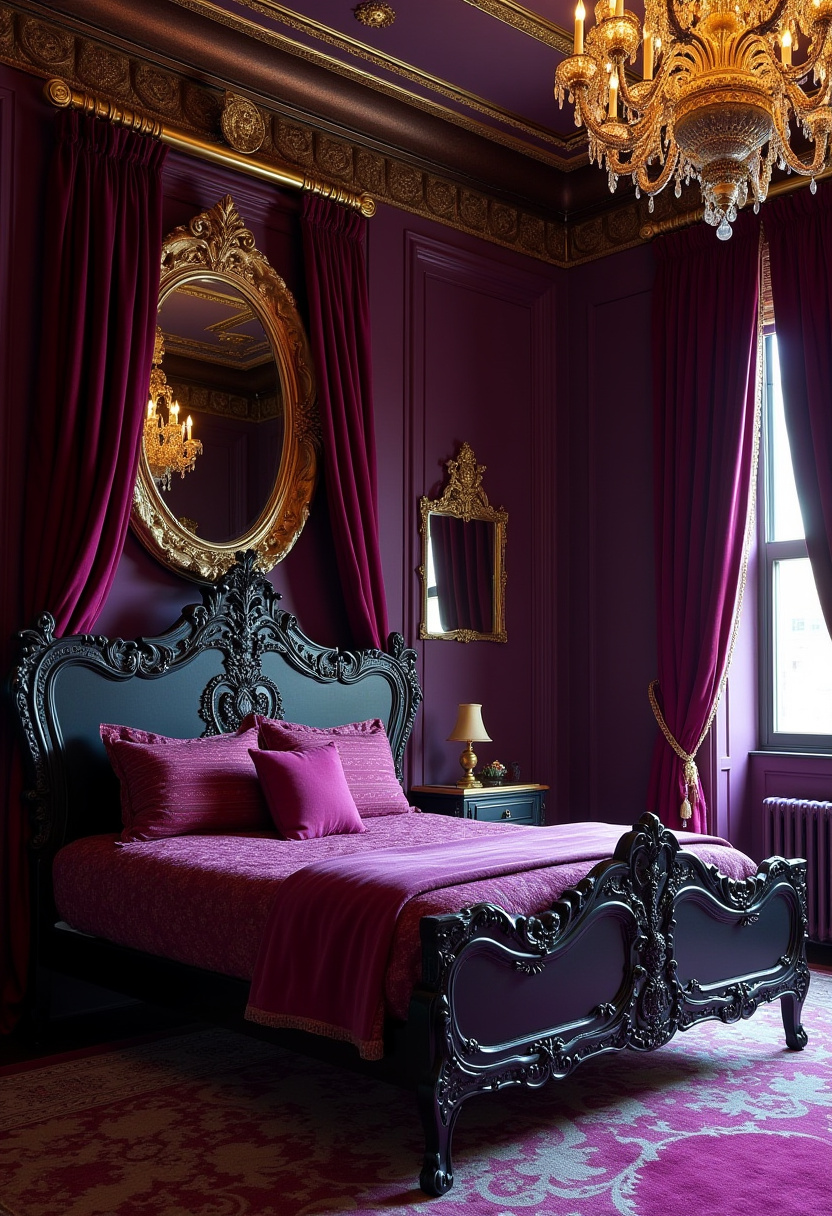 Black And Purple Bedroom Ideas 16