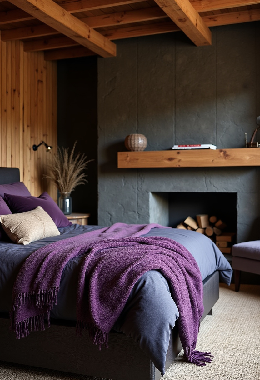 Black And Purple Bedroom Ideas 22