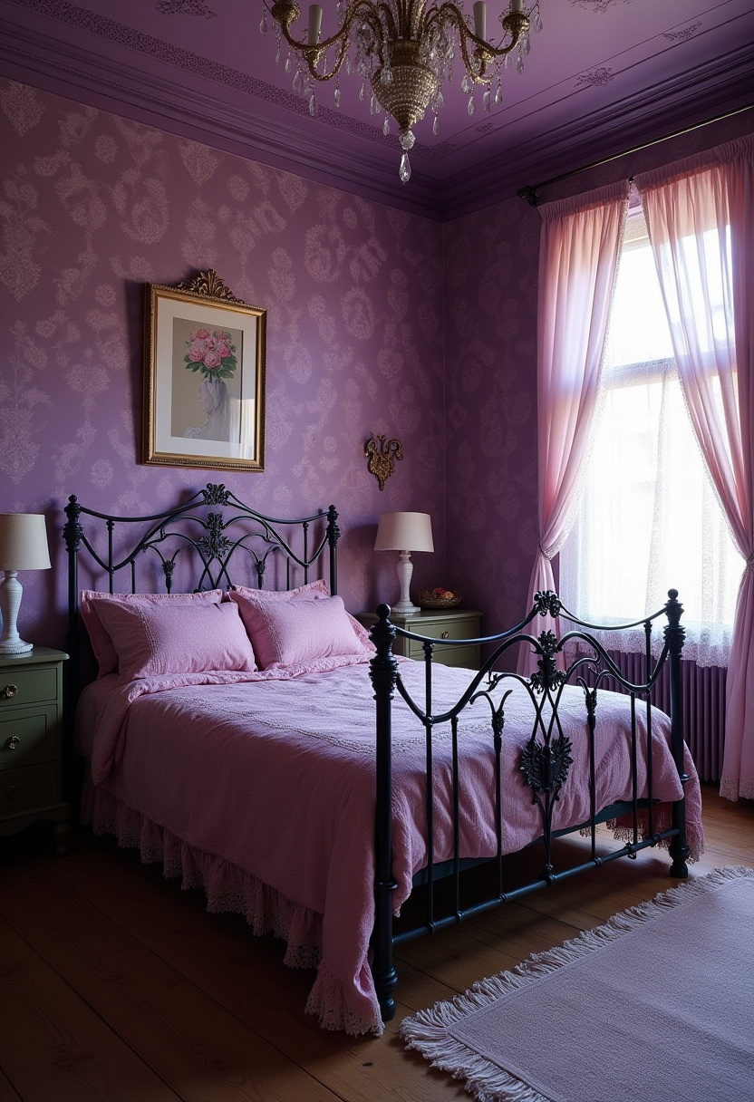 Black And Purple Bedroom Ideas 23