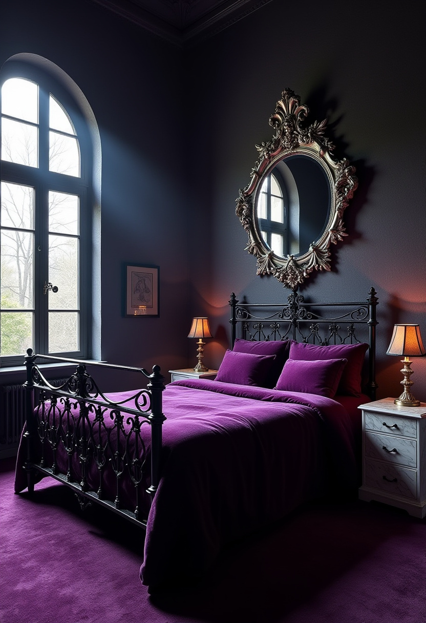 Black And Purple Bedroom Ideas 3