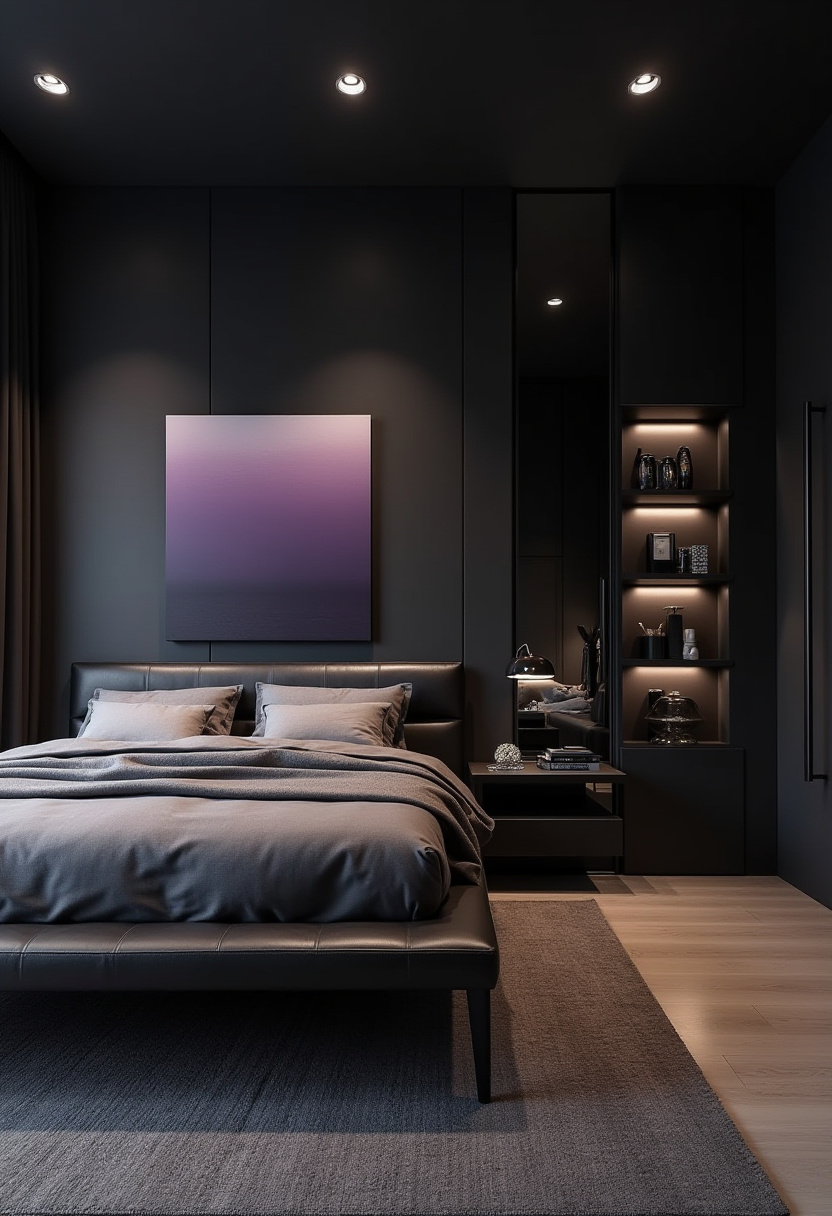 Black And Purple Bedroom Ideas 4