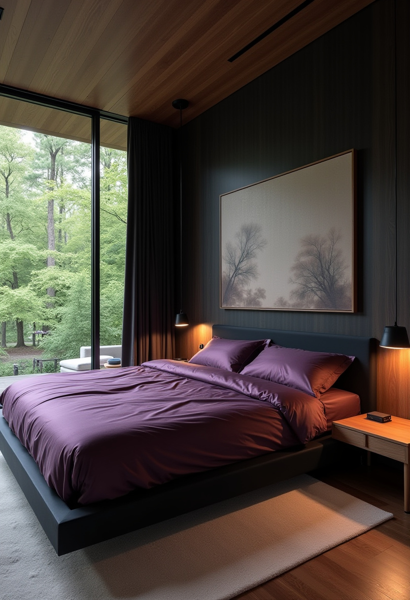 Black And Purple Bedroom Ideas 7