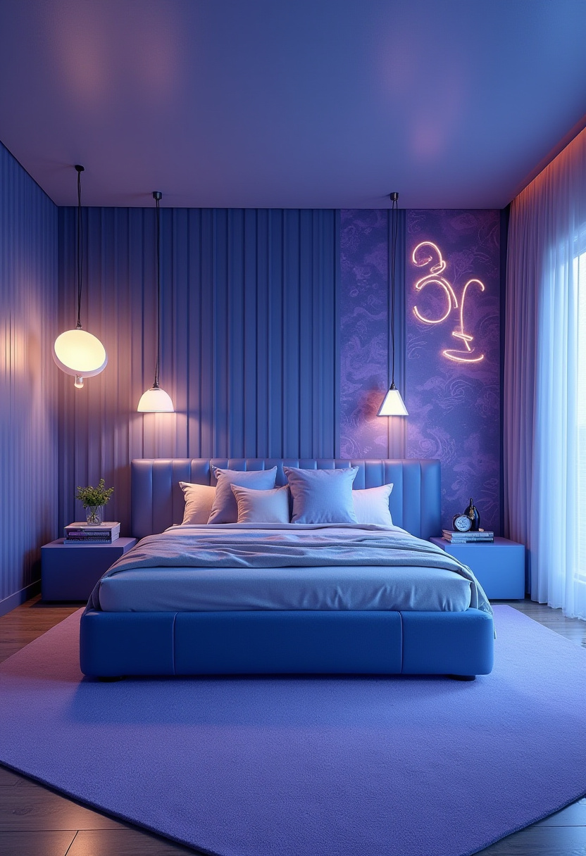 Blue And Purple Bedroom Ideas 27