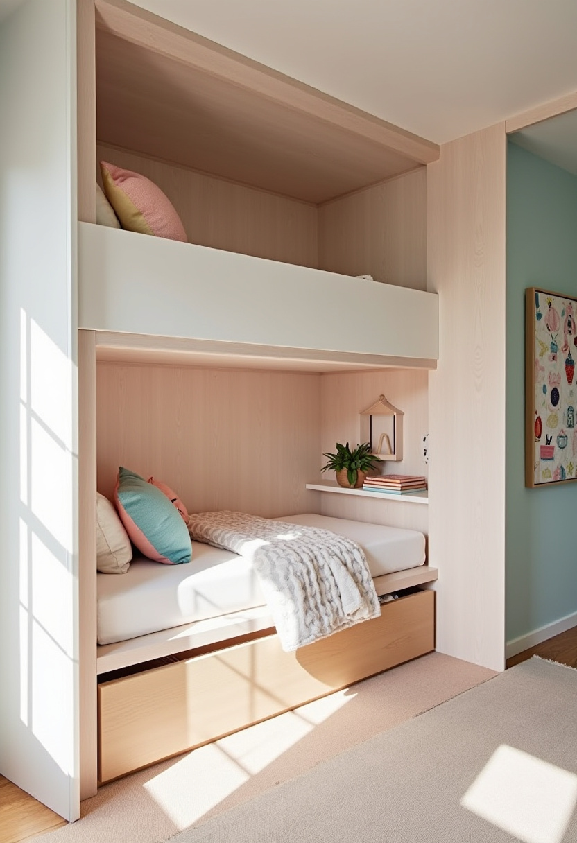 Built In Bunk Beds Small Room 2