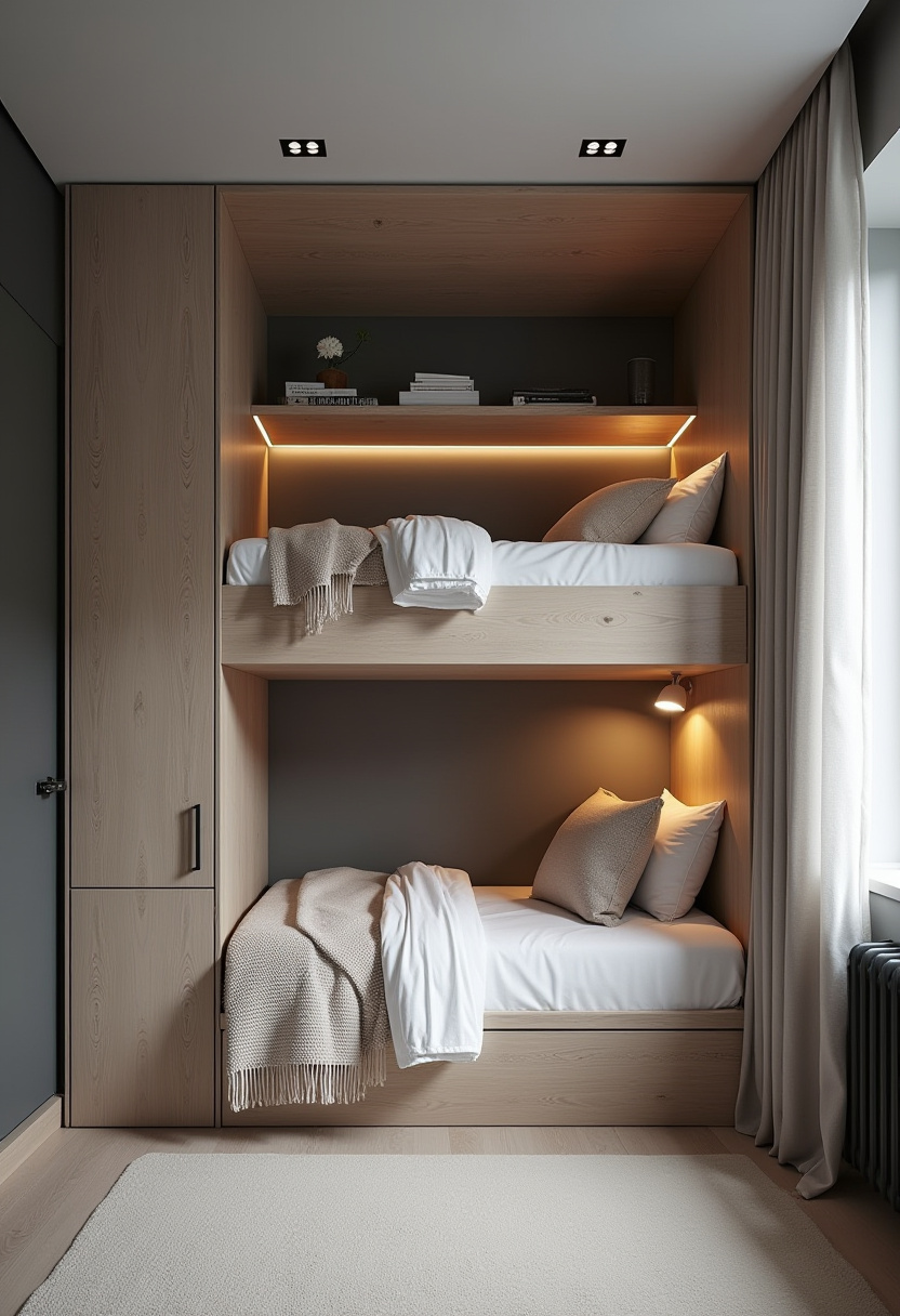 Built In Bunk Beds Small Room 6