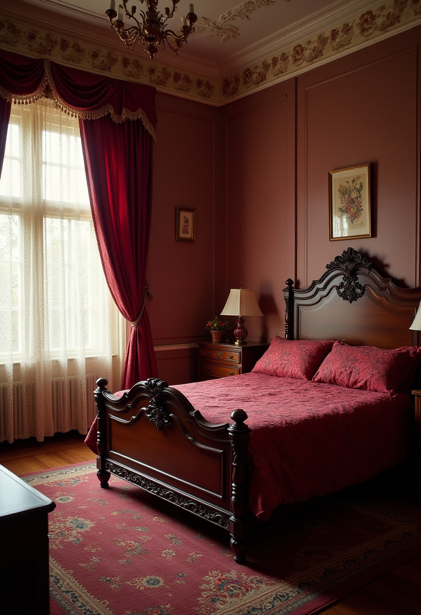 Burgundy Bedroom Ideas 13