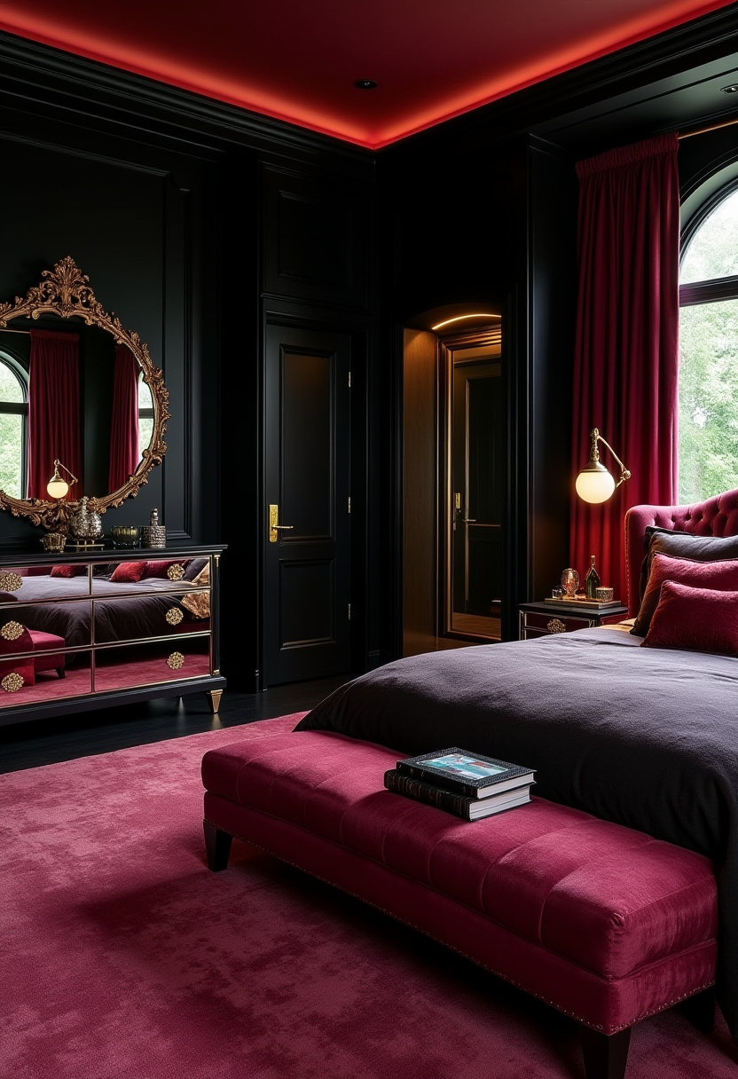 Burgundy Bedroom Ideas 24