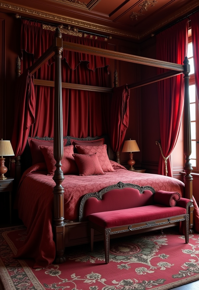 Burgundy Bedroom Ideas 27