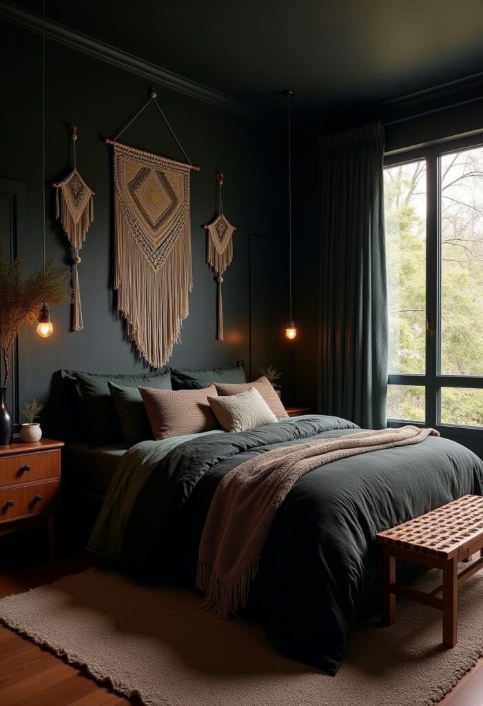 Dark Boho Bedroom Ideas 1