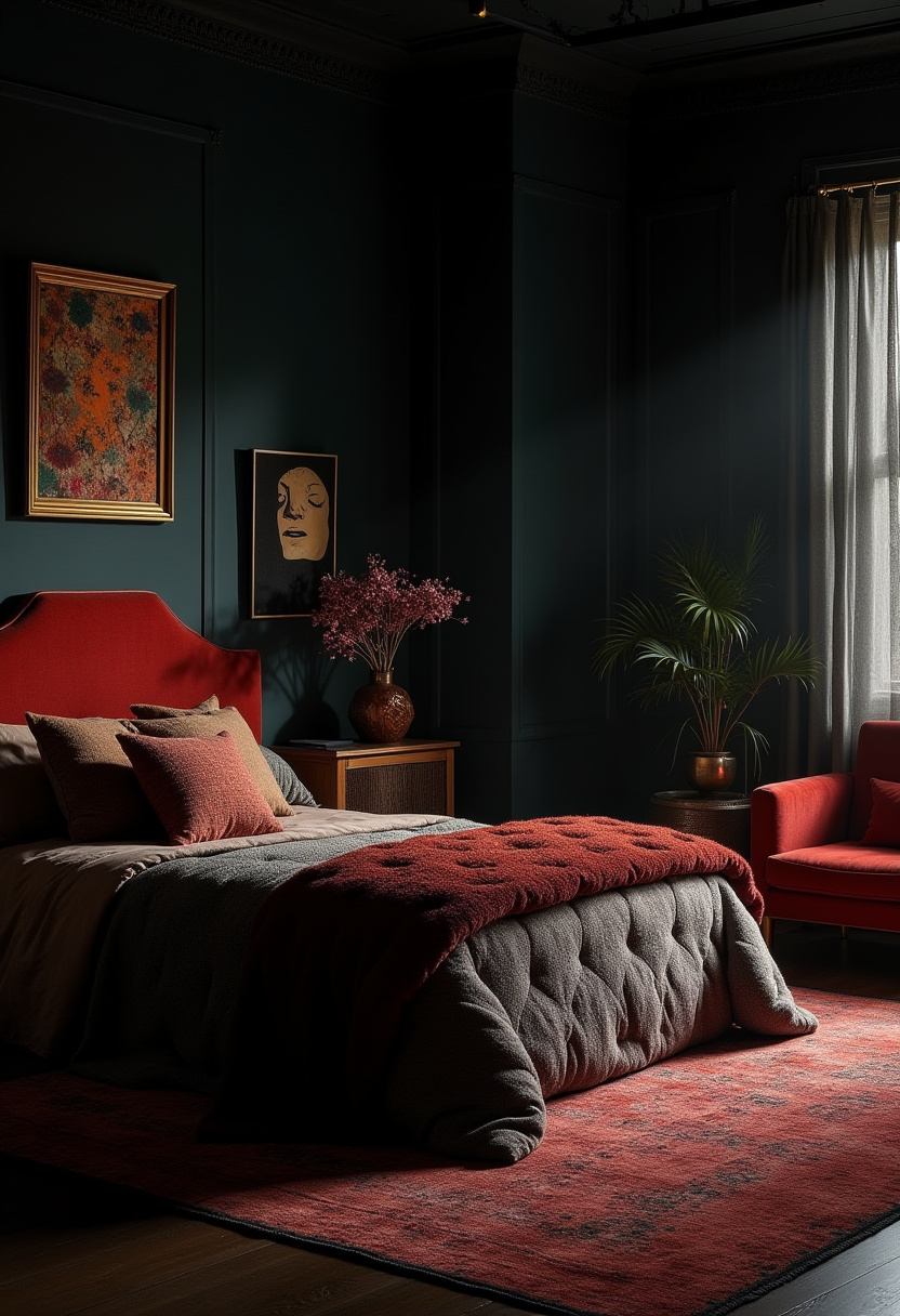 Dark Boho Bedroom Ideas 14