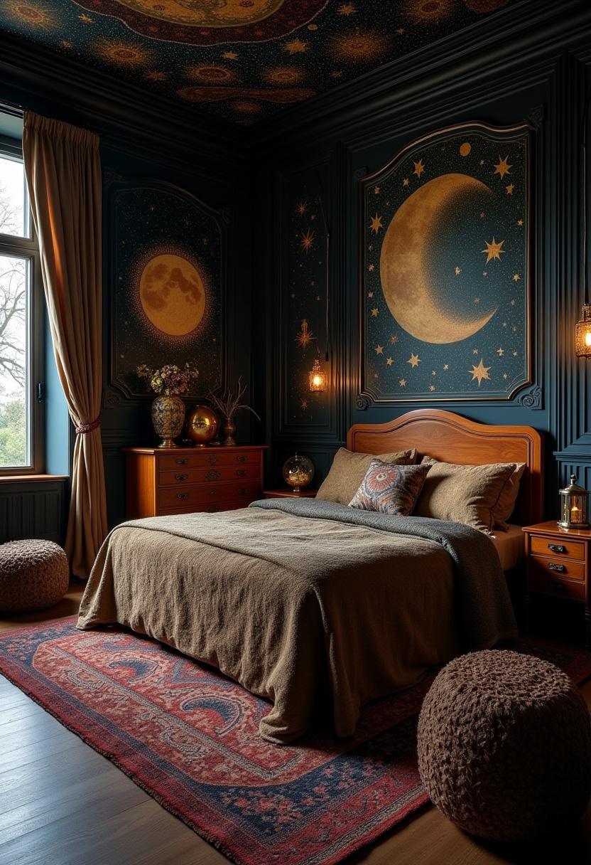 Dark Boho Bedroom Ideas 19