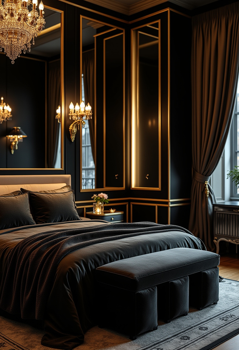 Dark Elegant Bedroom Ideas 23