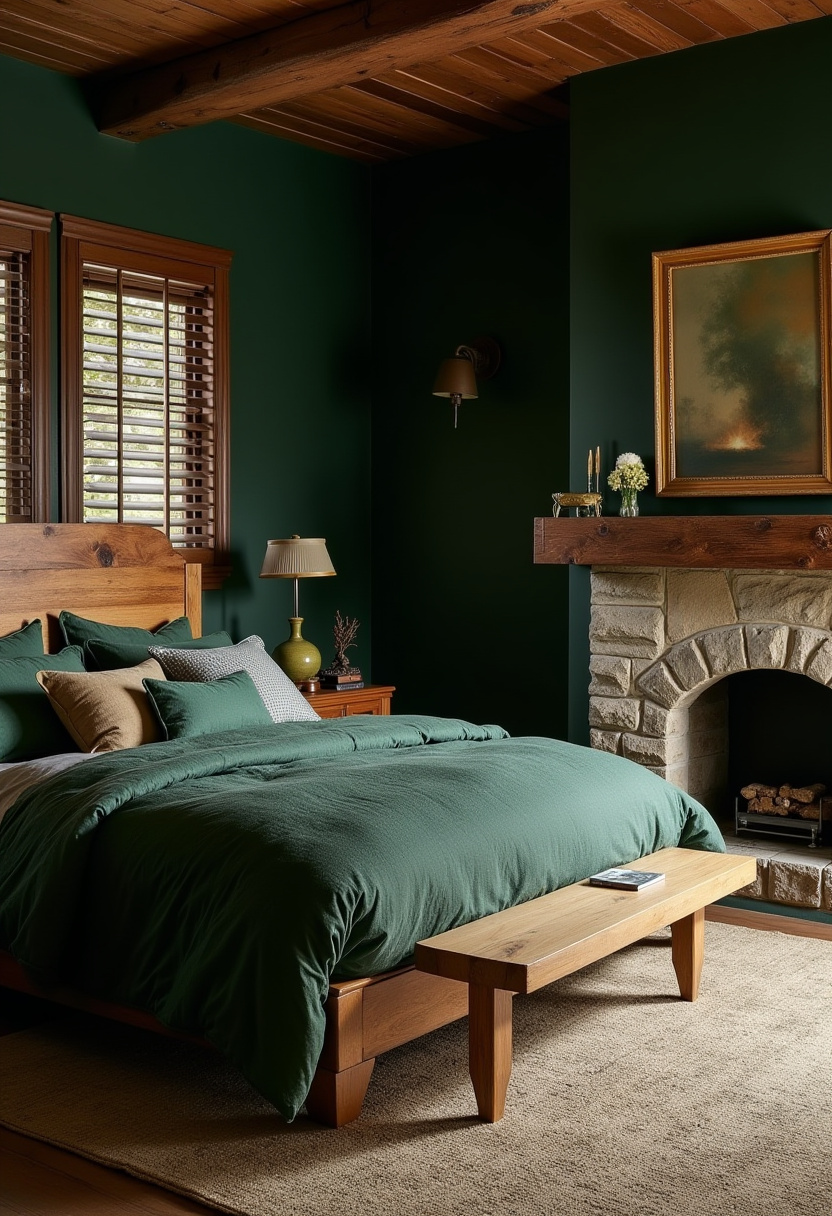 Dark Green Aesthetic Bedroom 10