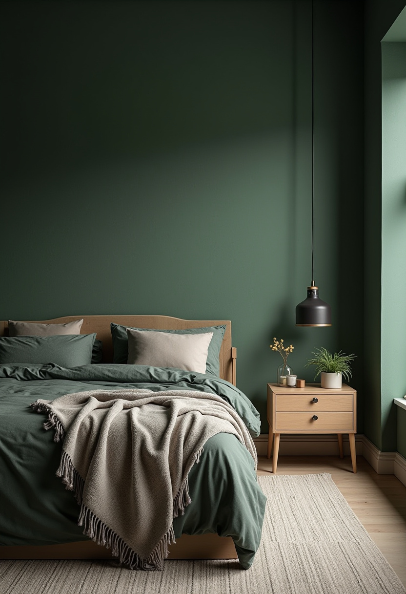 Dark Green Aesthetic Bedroom 19