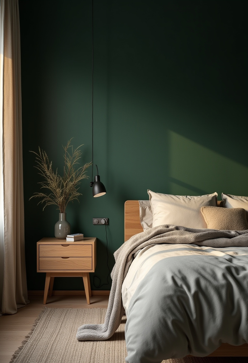 Dark Green Aesthetic Bedroom 2
