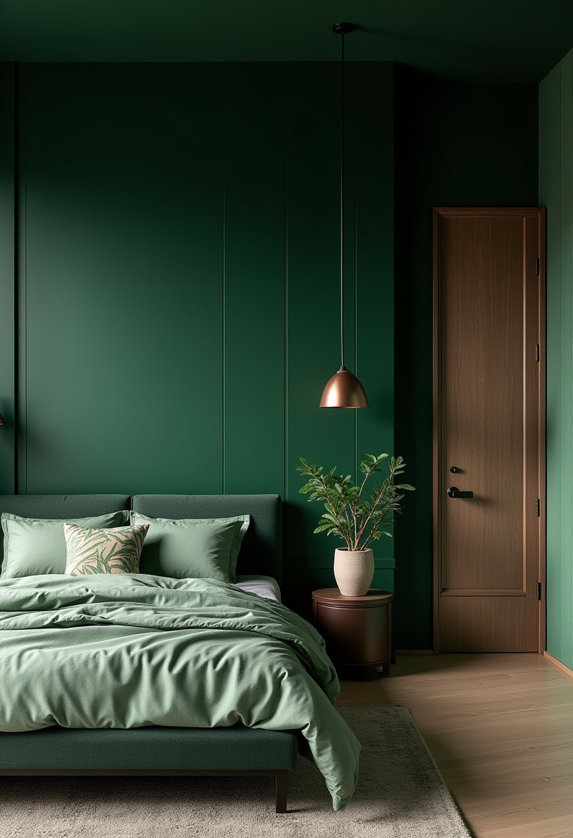 Dark Green Aesthetic Bedroom 22