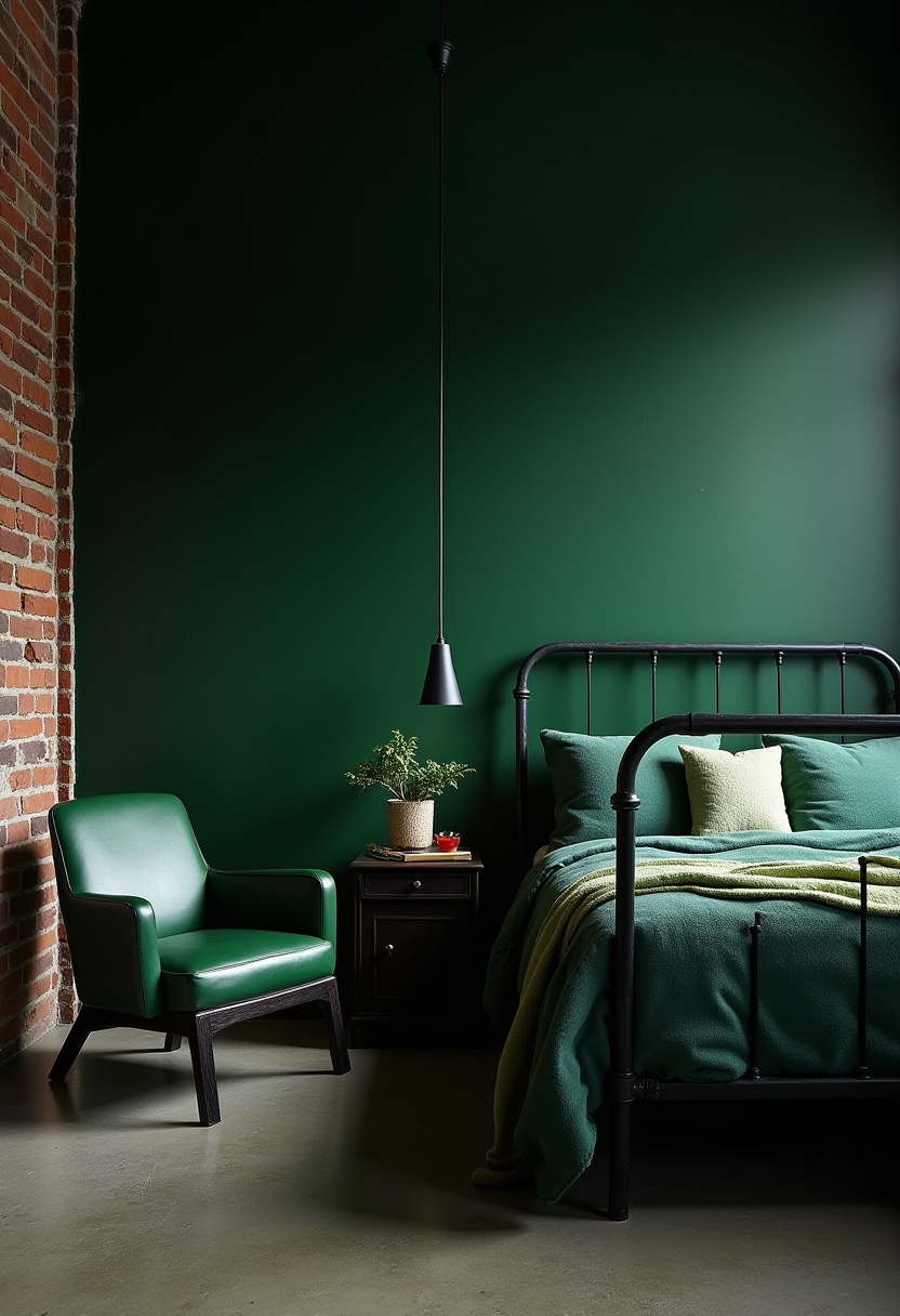 Dark Green Aesthetic Bedroom 24