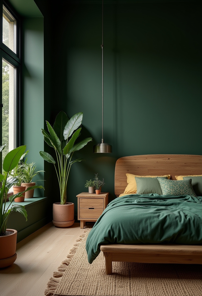 Dark Green Aesthetic Bedroom 25