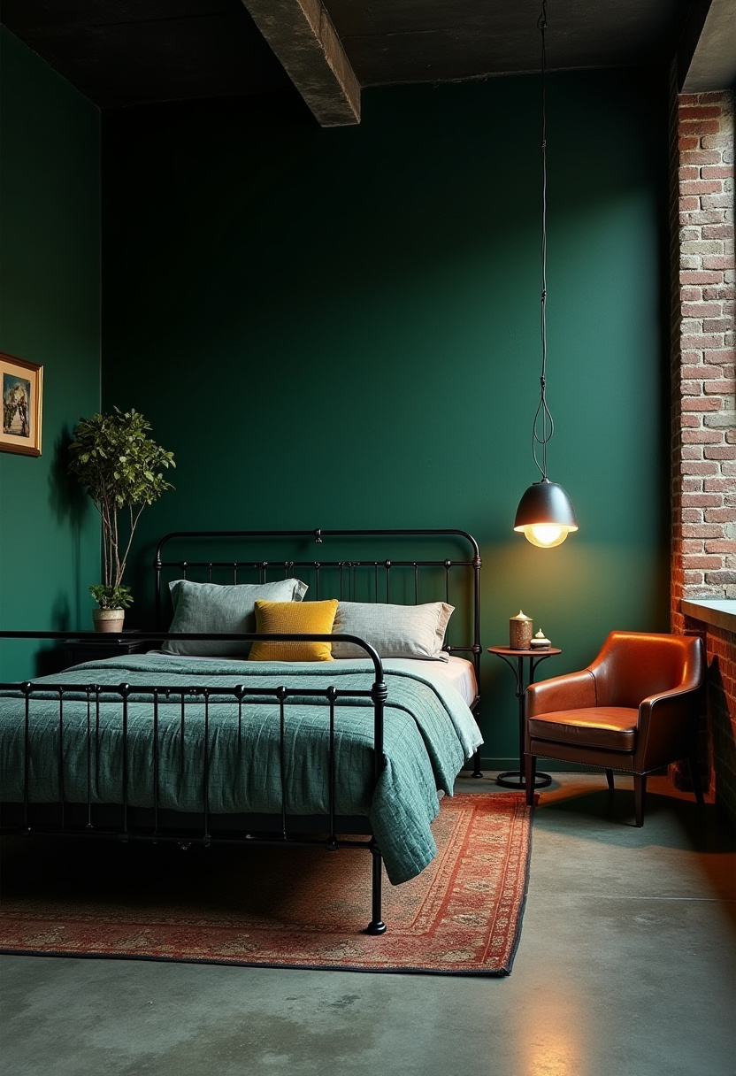 Dark Green Aesthetic Bedroom 4