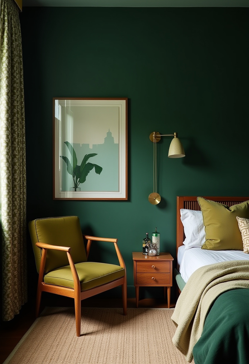 Dark Green Aesthetic Bedroom 6