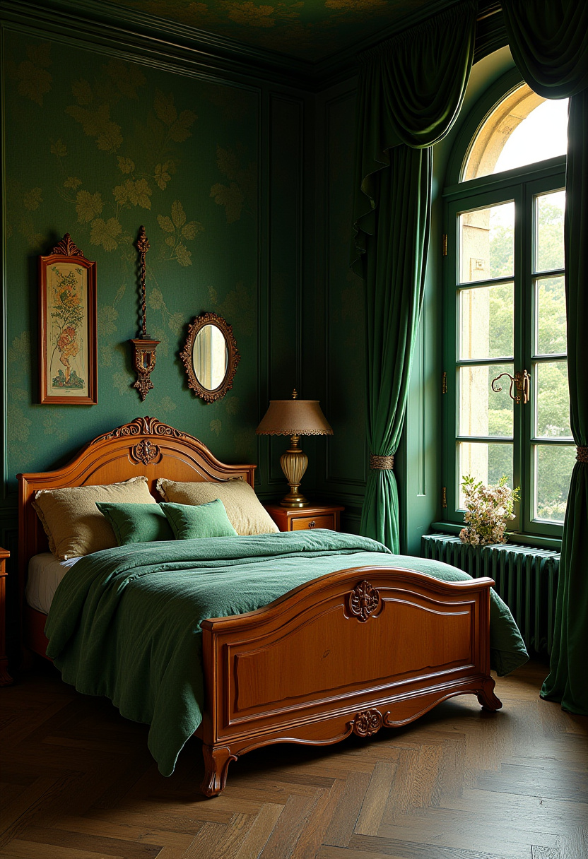 Dark Green Bedroom Ideas 11