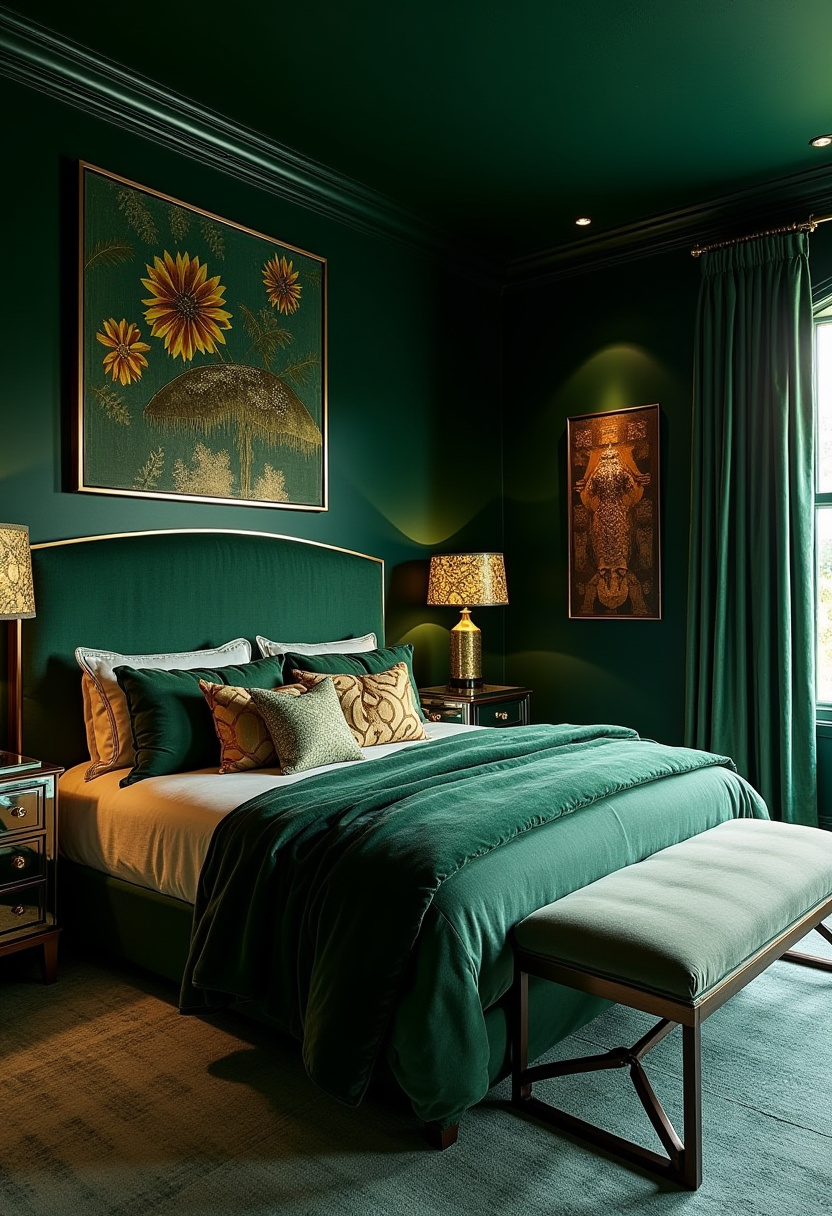 Dark Green Bedroom Ideas 14