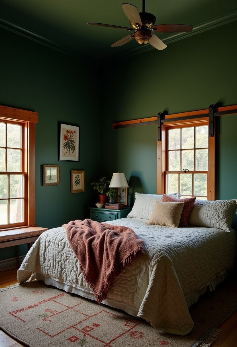Dark Green Bedroom Ideas 15