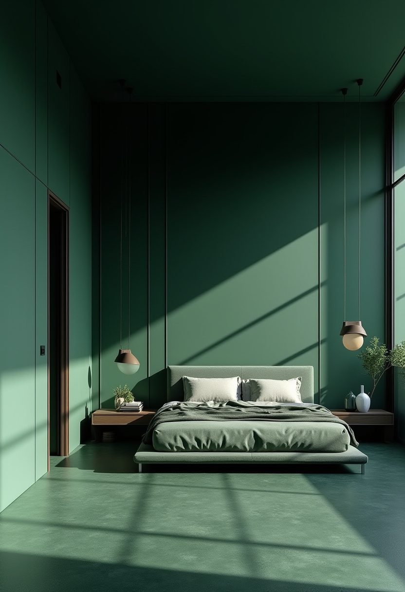Dark Green Bedroom Ideas 16