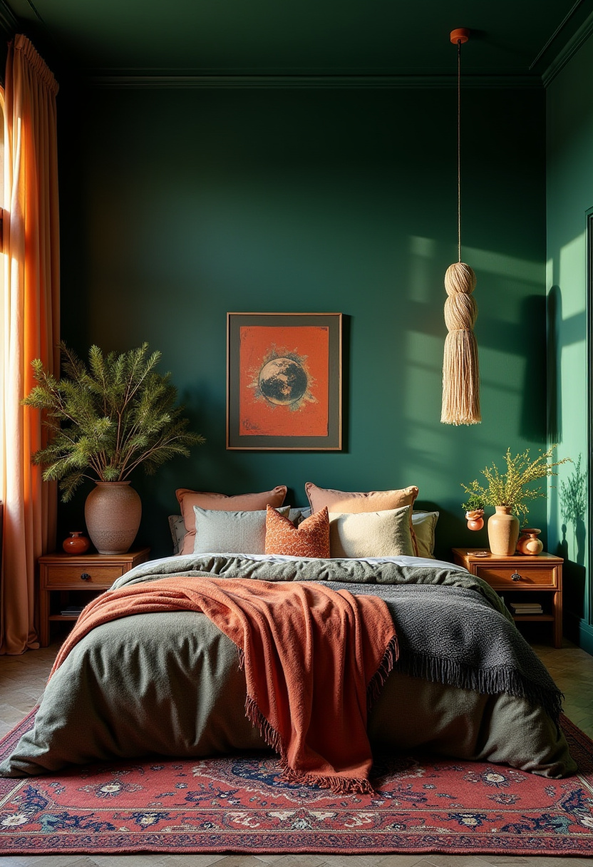 Dark Green Bedroom Ideas 20