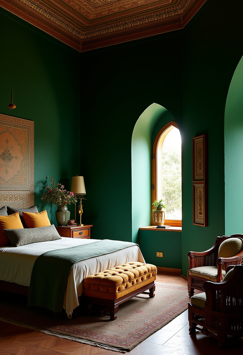 Dark Green Bedroom Ideas 22