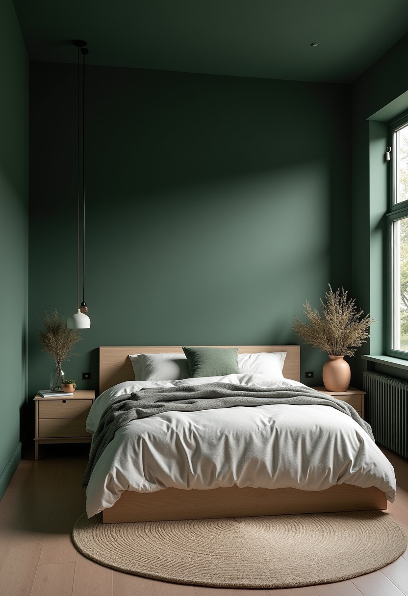 Dark Green Bedroom Ideas 23