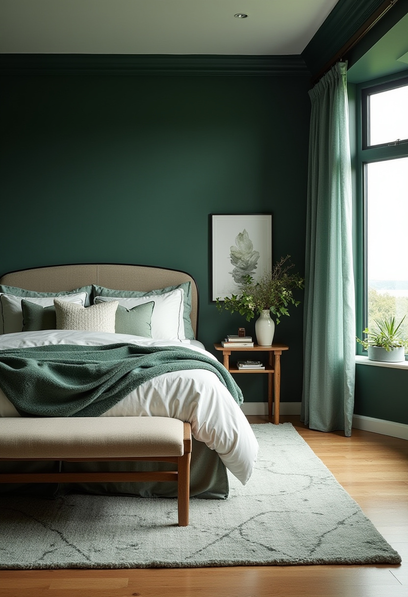 Dark Green Bedroom Ideas 25