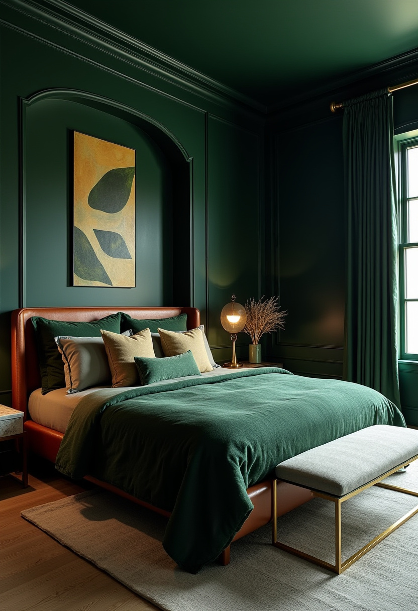 Dark Green Bedroom Ideas 4