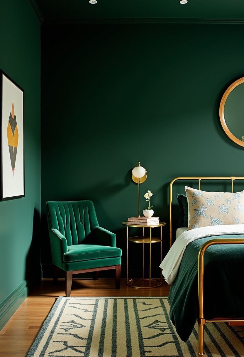 Dark Green Bedroom Ideas 6