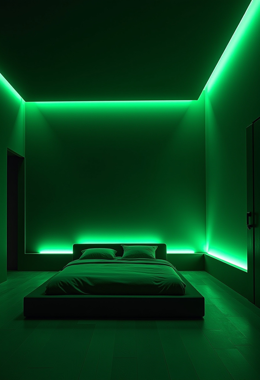 Dark Green Moody Bedroom 22