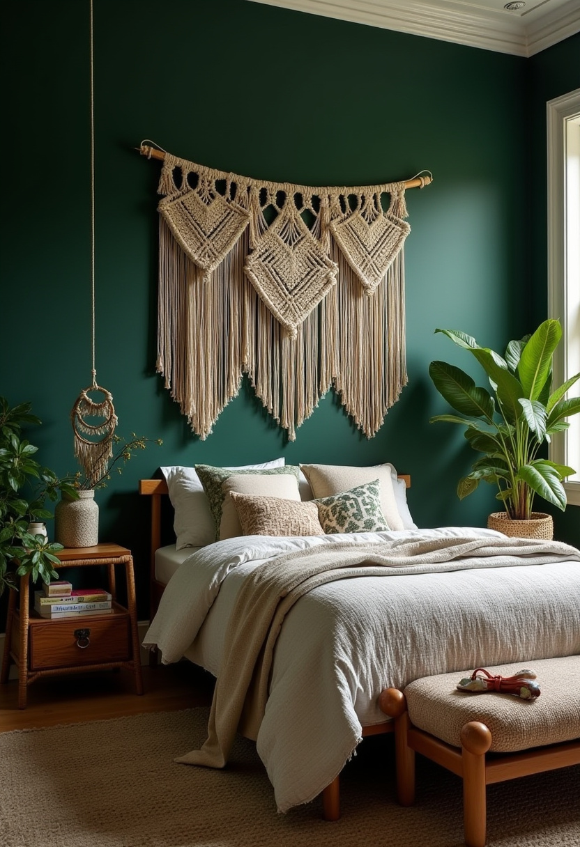Dark Green Moody Bedroom 8