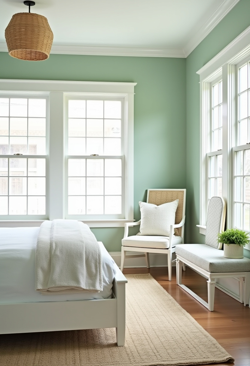 Dark Green Walls Bedroom 14