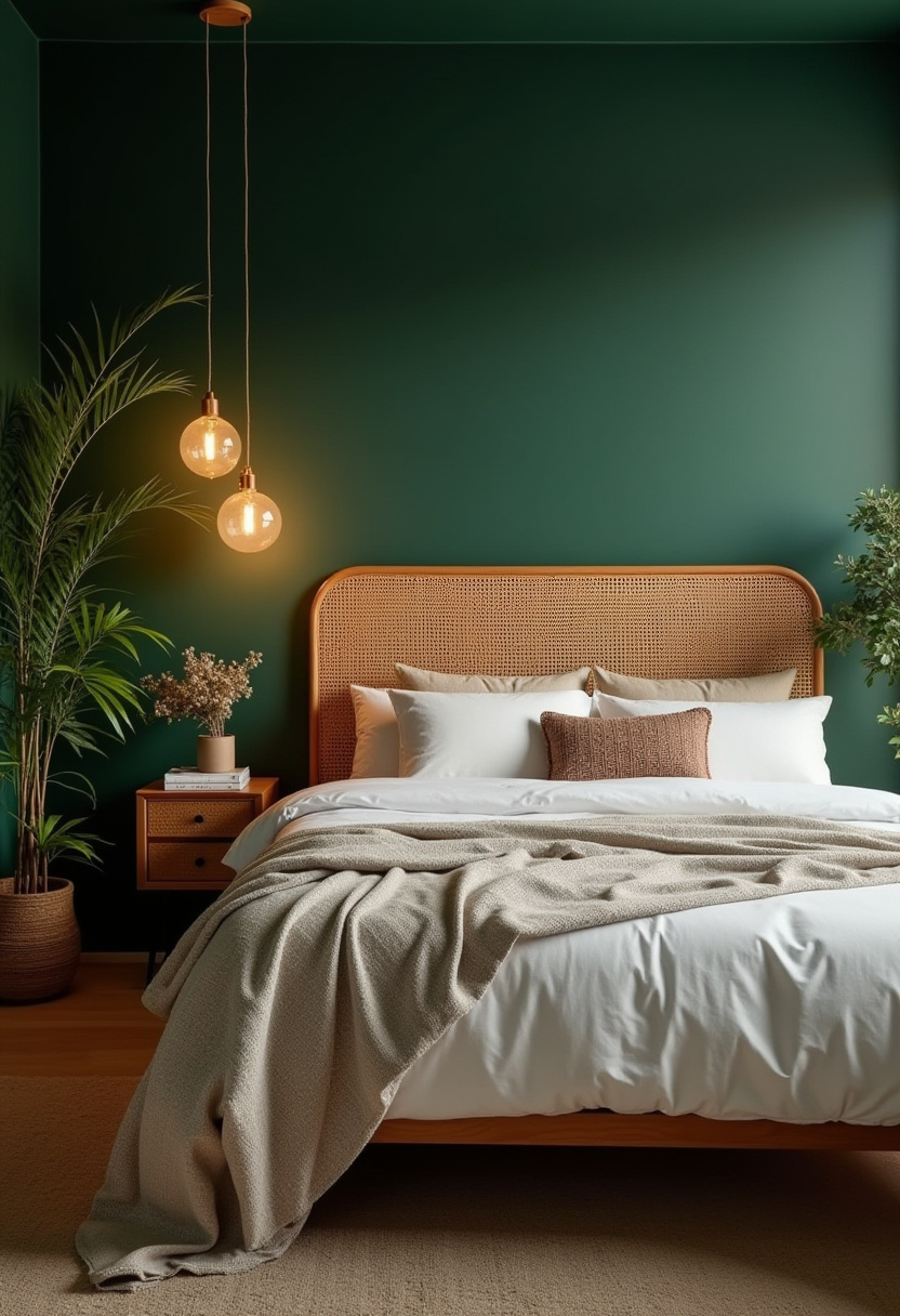 Dark Green Walls Bedroom 2