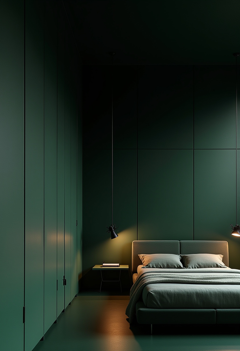 Dark Green Walls Bedroom 21