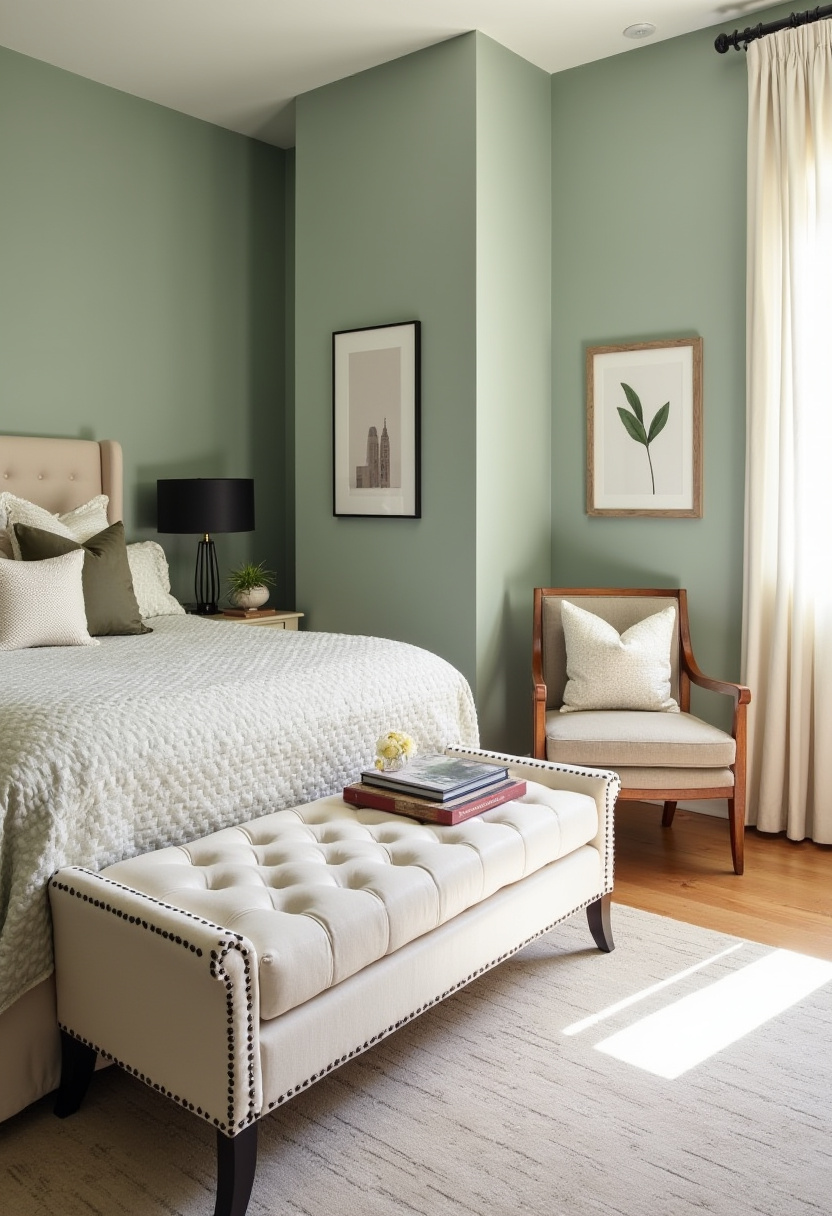 Dark Green Walls Bedroom 25