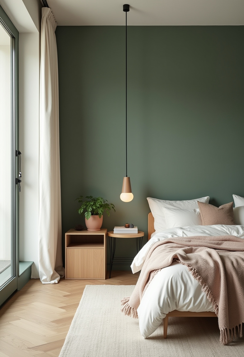 Dark Green Walls Bedroom 27
