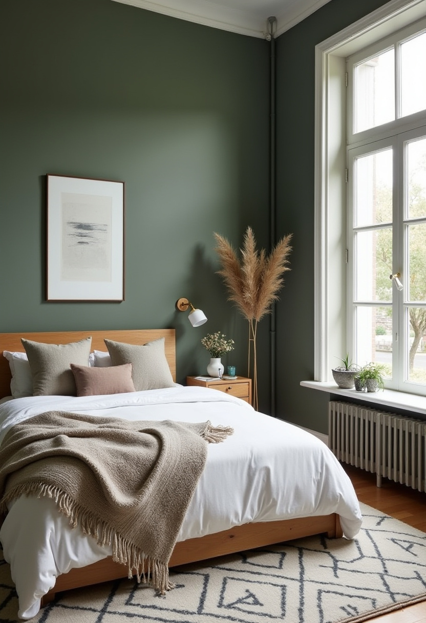 Dark Green Walls Bedroom 4