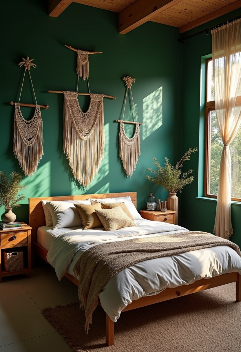 Dark Green Walls Bedroom 6