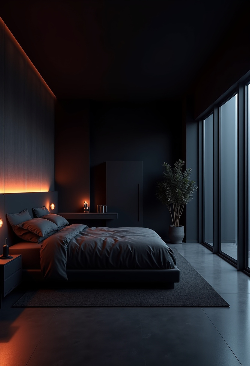 Dark Modern Bedroom 26
