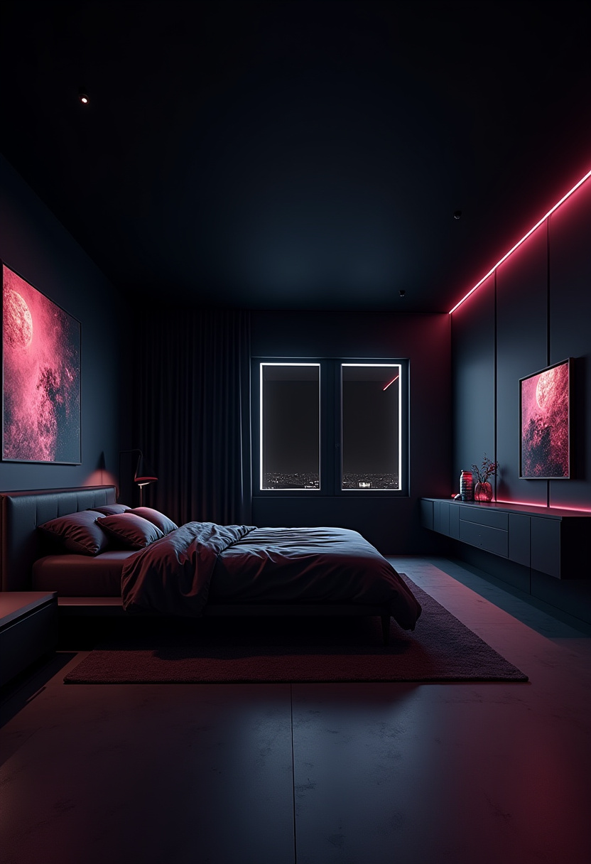 Dark Modern Bedroom 8