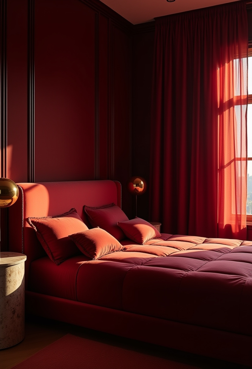 Dark Red Bedroom Ideas 1