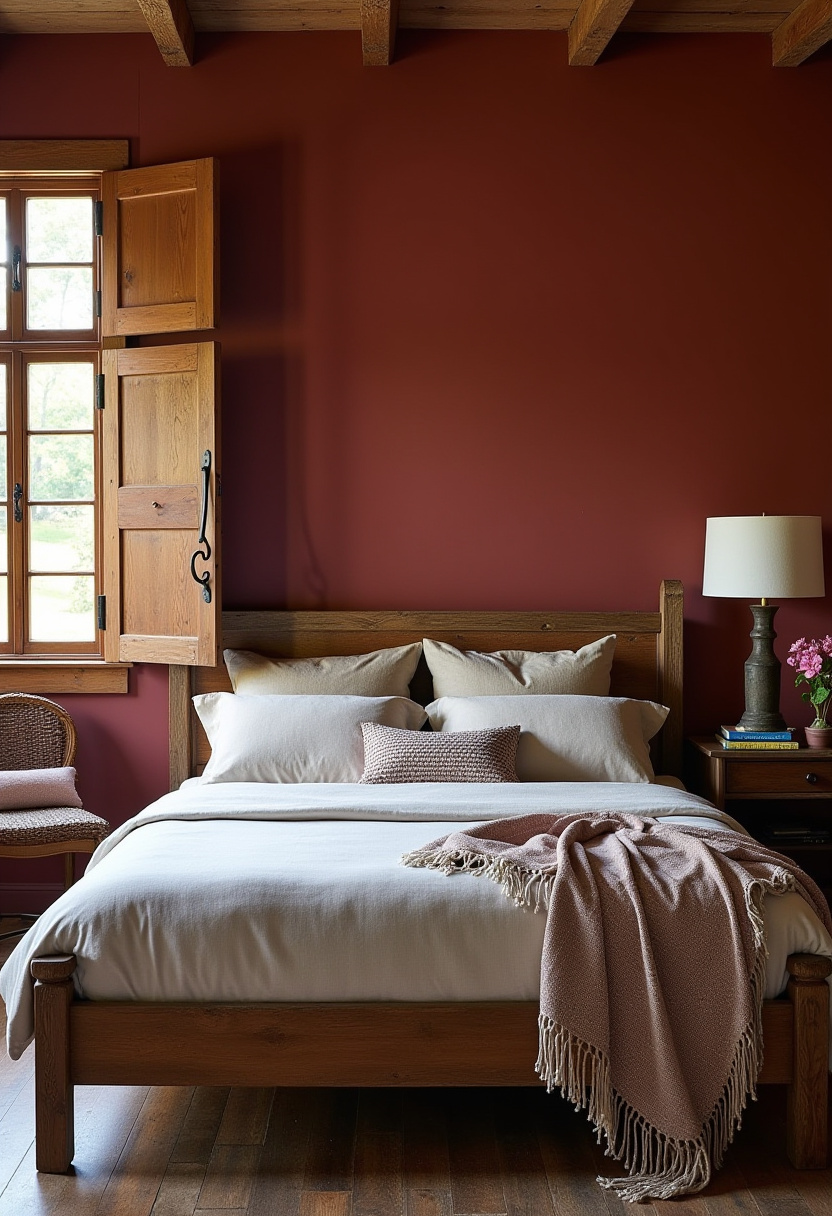 Dark Red Bedroom Ideas 10